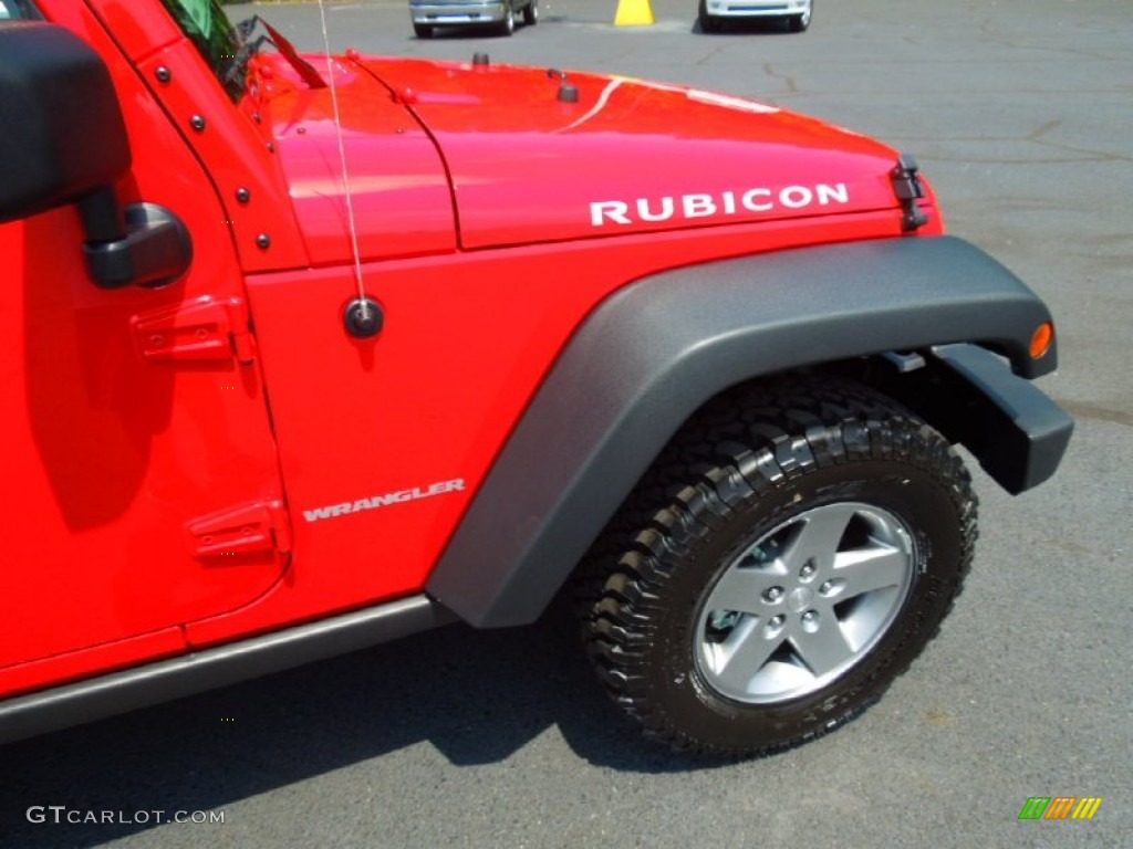 2012 Wrangler Rubicon 4X4 - Flame Red / Black/Dark Saddle photo #22