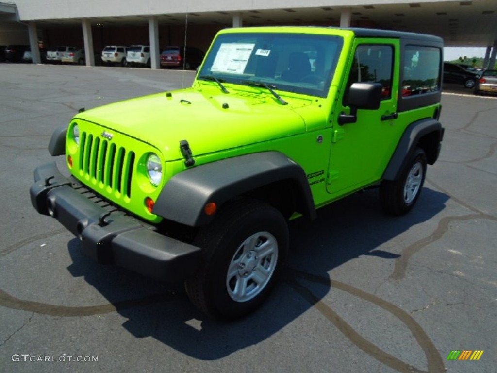 2012 Wrangler Sport 4x4 - Gecko Green / Black photo #2