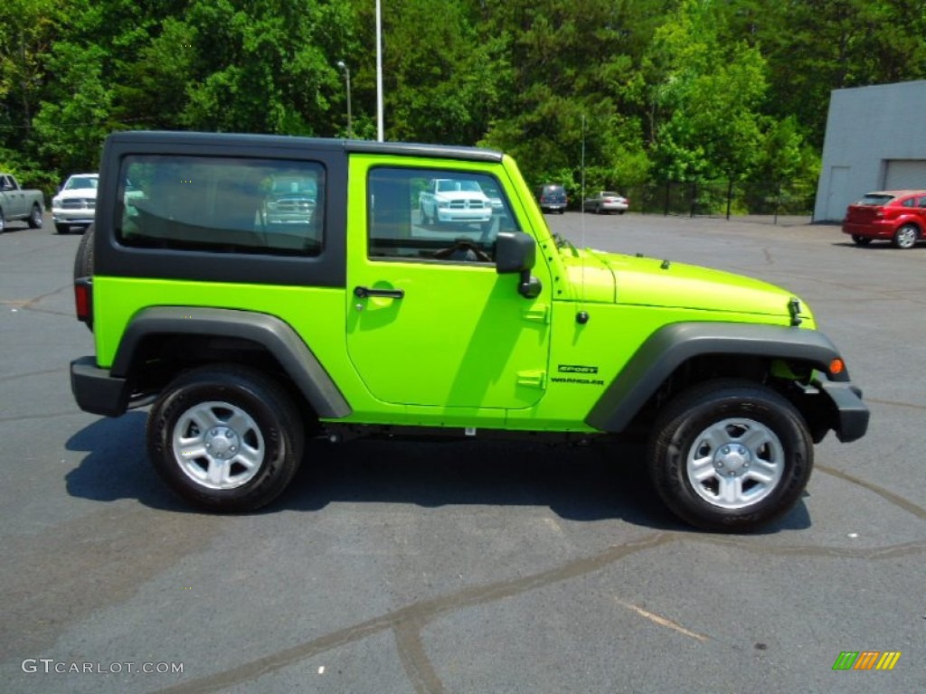 Gecko Green 2012 Jeep Wrangler Sport 4x4 Exterior Photo #67403637