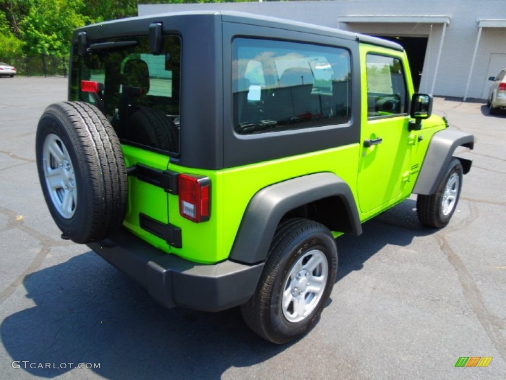 2012 Wrangler Sport 4x4 - Gecko Green / Black photo #6