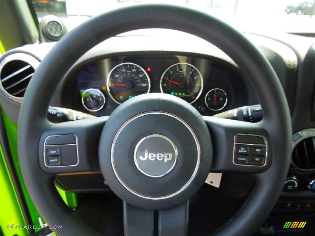 2012 Jeep Wrangler Sport 4x4 Black Steering Wheel Photo #67403733