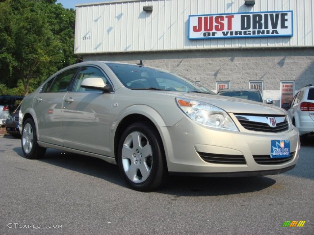 2009 Aura XE - Gold Mist Metallic / Tan photo #7