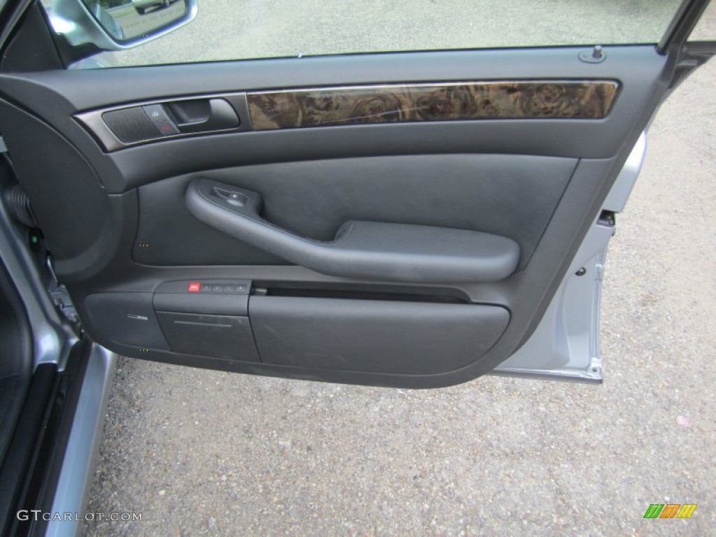 2003 Audi RS6 4.2T quattro Ebony Black Door Panel Photo #67406604