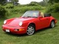 Guards Red 1991 Porsche 911 Carrera 2 Cabriolet