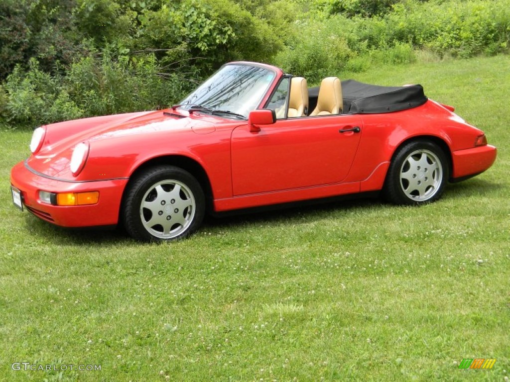 Guards Red 1991 Porsche 911 Carrera 2 Cabriolet Exterior Photo #67406784