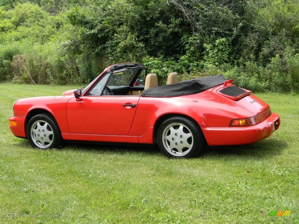Guards Red 1991 Porsche 911 Carrera 2 Cabriolet Exterior Photo #67406799