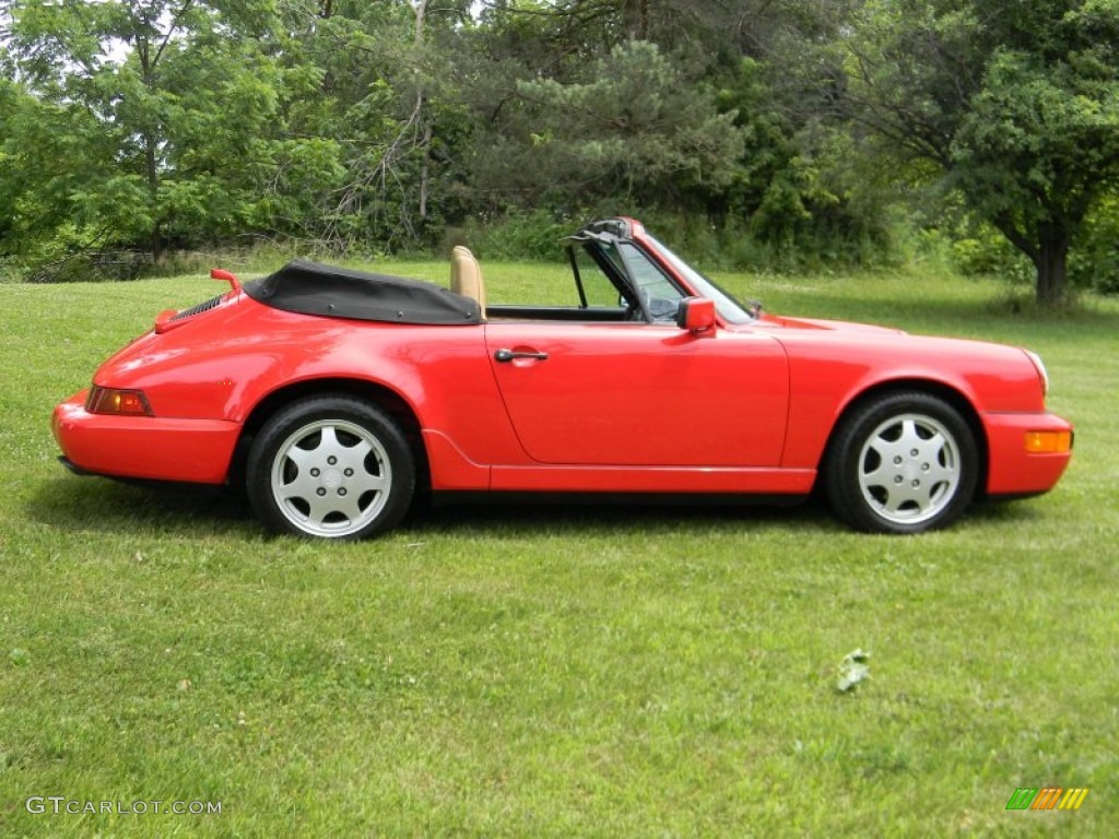 Guards Red 1991 Porsche 911 Carrera 2 Cabriolet Exterior Photo #67406850