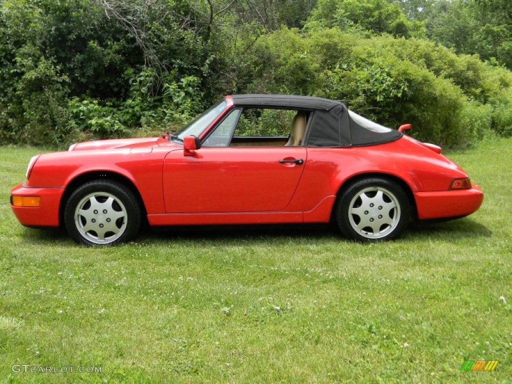 Guards Red 1991 Porsche 911 Carrera 2 Cabriolet Exterior Photo #67406916