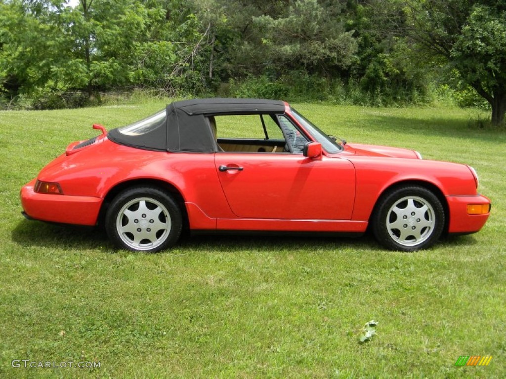 Guards Red 1991 Porsche 911 Carrera 2 Cabriolet Exterior Photo #67406964