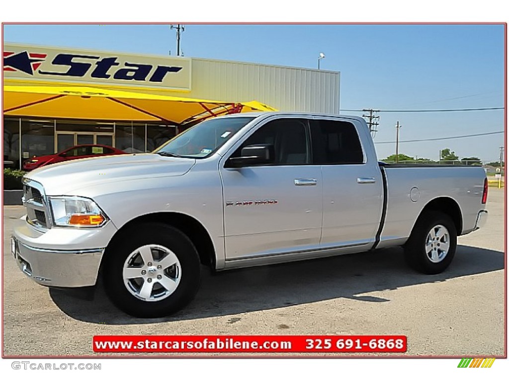 2011 Ram 1500 SLT Quad Cab - Bright Silver Metallic / Dark Slate Gray/Medium Graystone photo #1