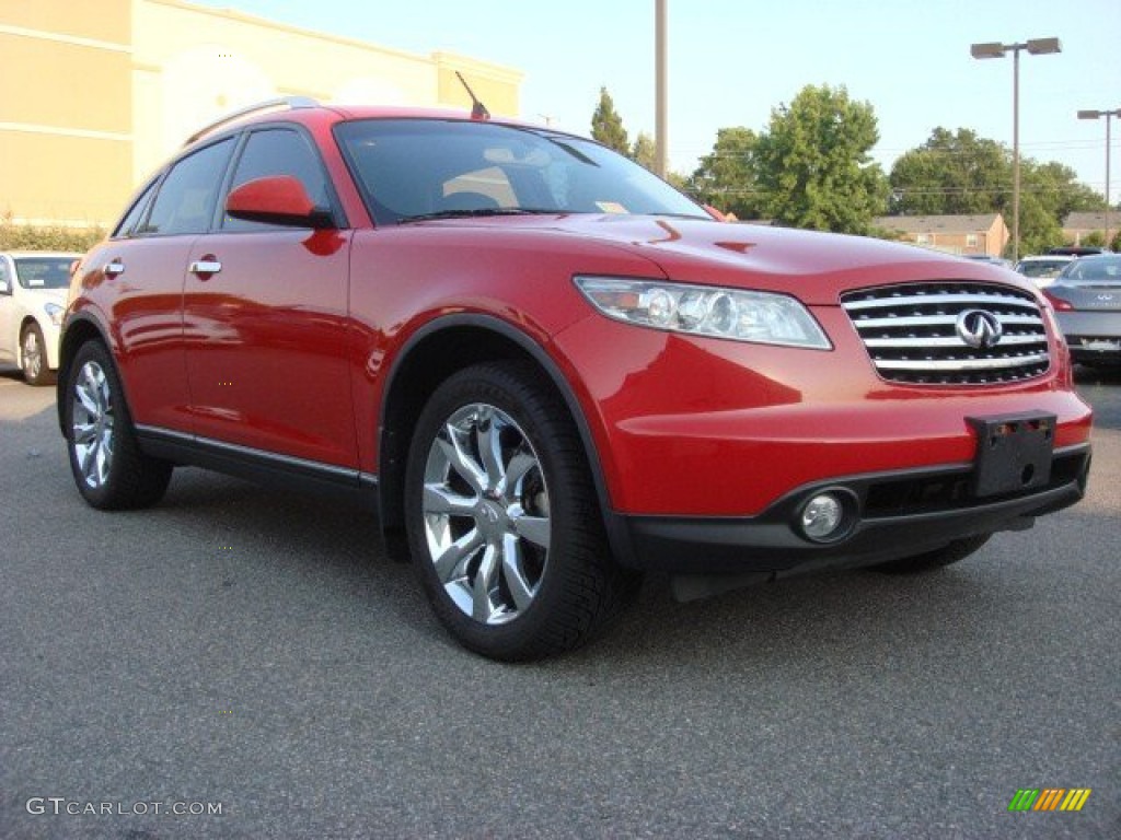 2004 FX 35 AWD - Laser Red / Graphite photo #1