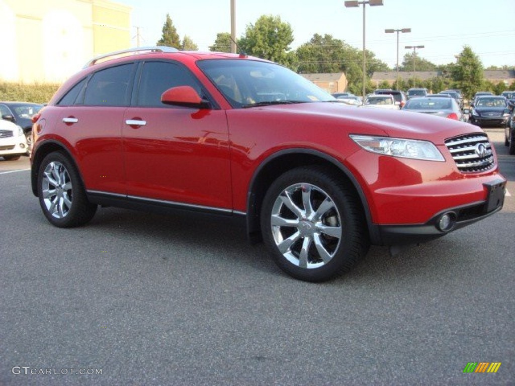 2004 FX 35 AWD - Laser Red / Graphite photo #2