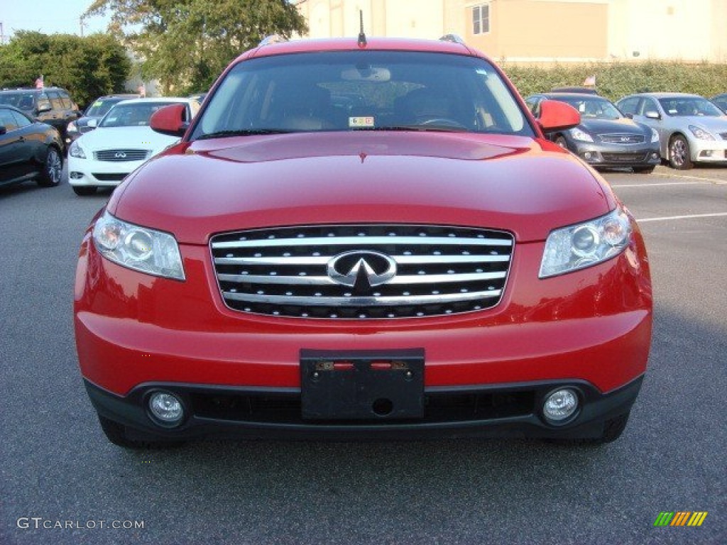 2004 FX 35 AWD - Laser Red / Graphite photo #8
