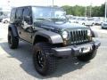 2012 Natural Green Pearl Jeep Wrangler Unlimited Rubicon 4x4  photo #3