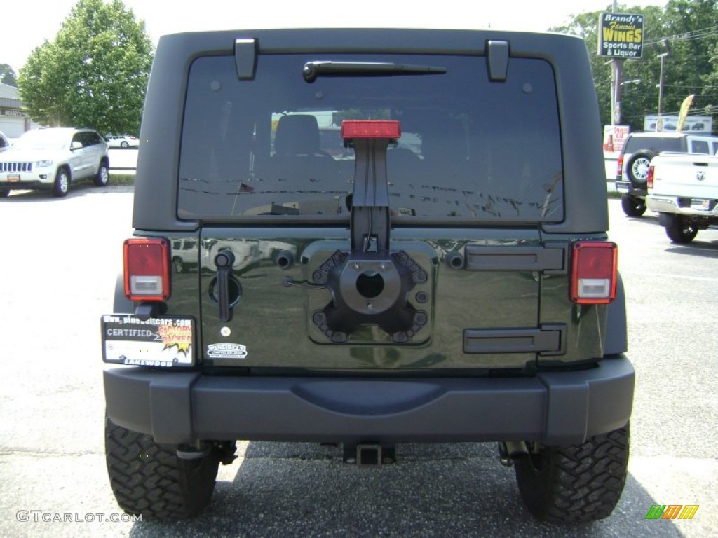 2012 Wrangler Unlimited Rubicon 4x4 - Natural Green Pearl / Black photo #5