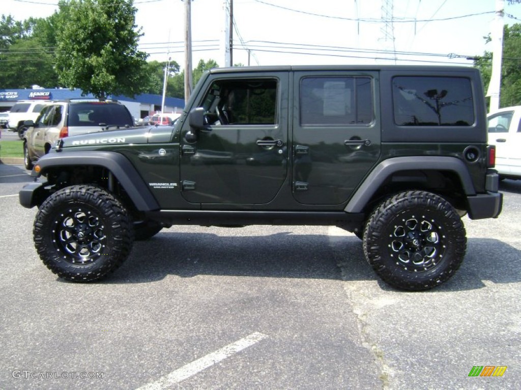 Natural Green Pearl 2012 Jeep Wrangler Unlimited Rubicon 4x4 Exterior Photo #67414137