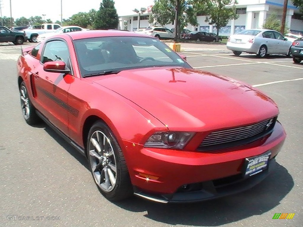 2011 Mustang GT/CS California Special Coupe - Red Candy Metallic / CS Charcoal Black/Carbon photo #3
