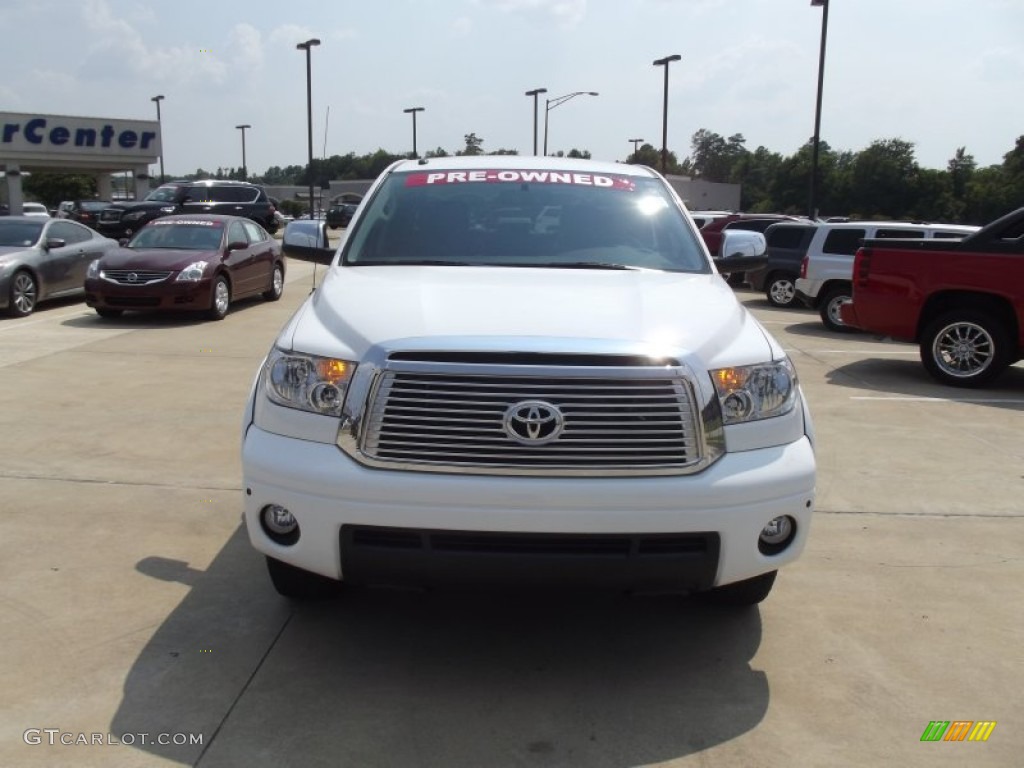 2011 Tundra Limited CrewMax 4x4 - Super White / Graphite Gray photo #7