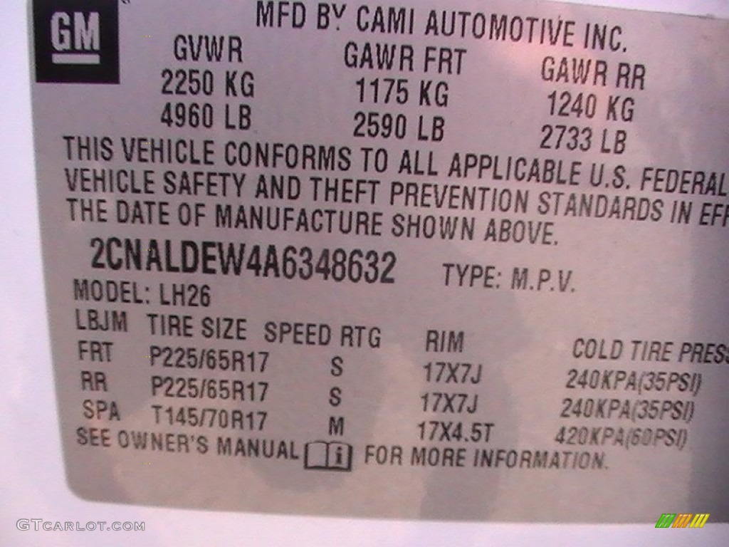 2010 Equinox LT - Summit White / Jet Black photo #15