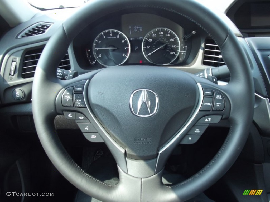 2013 Acura ILX 2.0L Ebony Steering Wheel Photo #67415113