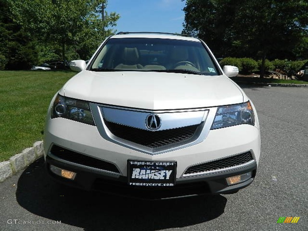 2010 MDX Technology - Aspen White Pearl / Taupe Gray photo #1