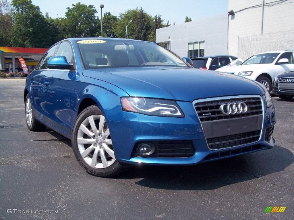 Aruba Blue Pearl Effect 2009 Audi A4 2.0T Premium quattro Sedan Exterior Photo #67418172