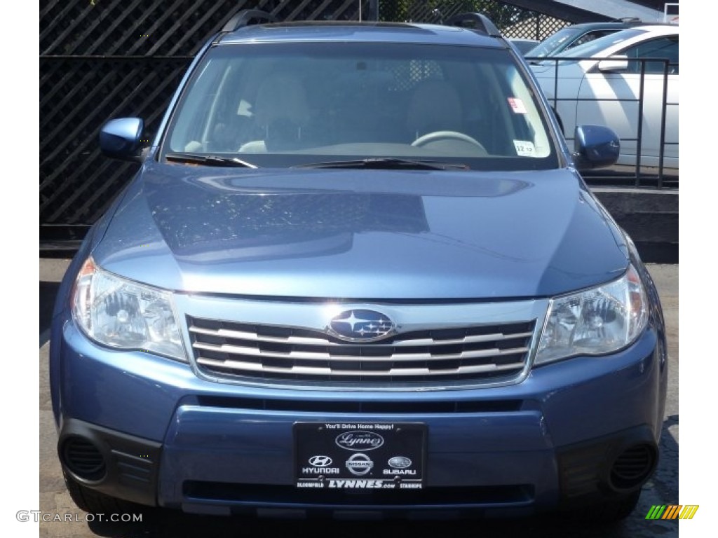 2009 Forester 2.5 X Premium - Newport Blue Pearl / Platinum photo #1