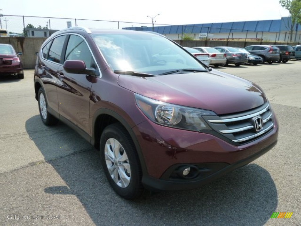 2012 CR-V EX-L 4WD - Basque Red Pearl II / Gray photo #6