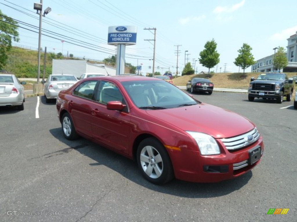 2008 Fusion SE - Redfire Metallic / Medium Light Stone photo #1