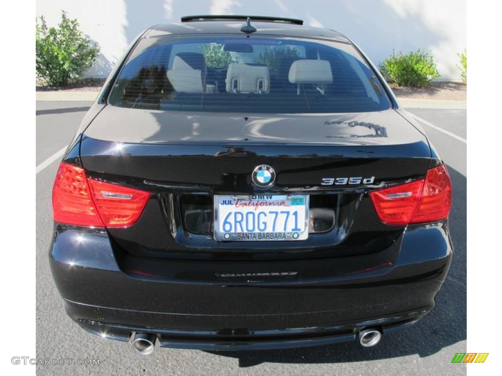 2011 3 Series 335d Sedan - Jet Black / Oyster/Black Dakota Leather photo #4