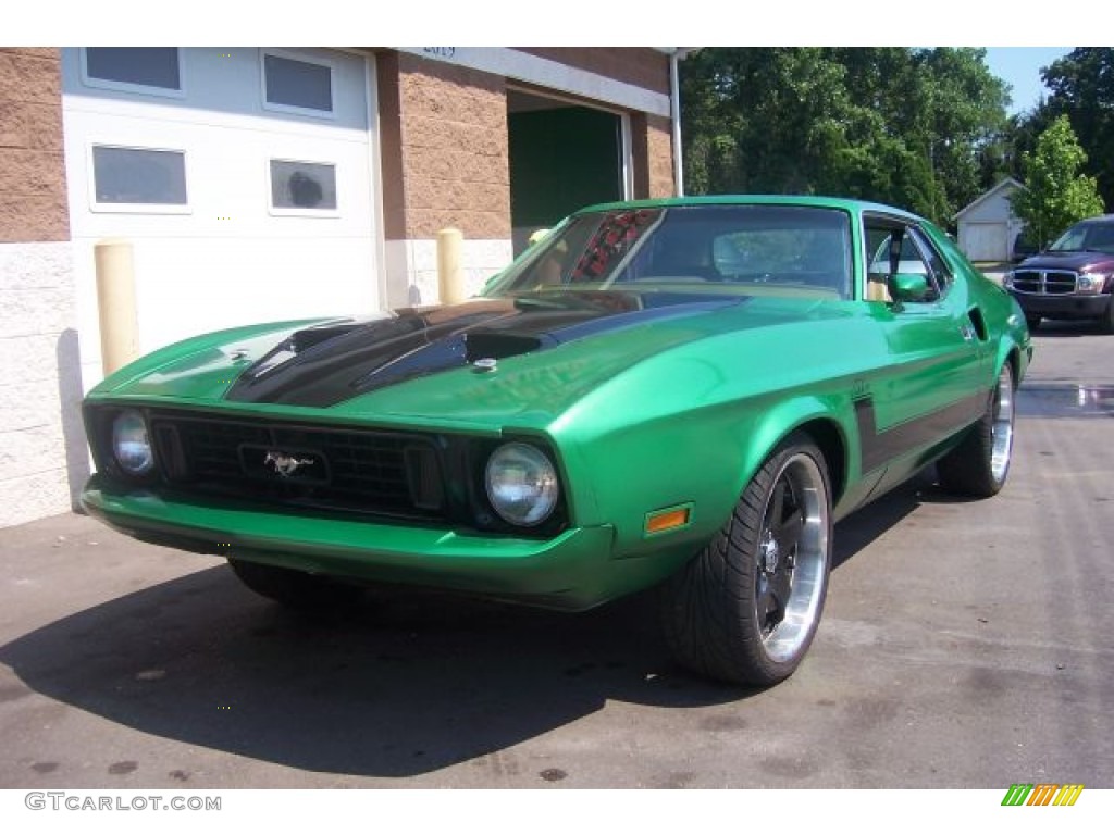 1973 Mustang Hardtop - Custom Green Metallic / Beige photo #1