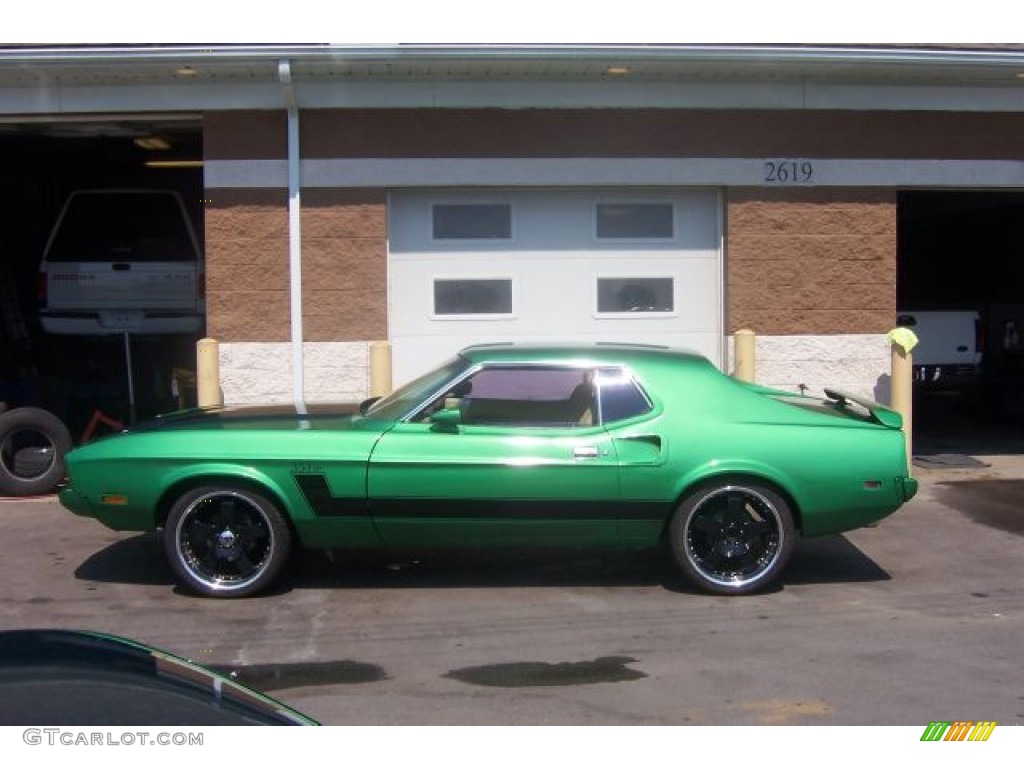 1973 Mustang Hardtop - Custom Green Metallic / Beige photo #4