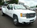 Summit White - Sierra 3500HD Denali Crew Cab 4x4 Dually Photo No. 3