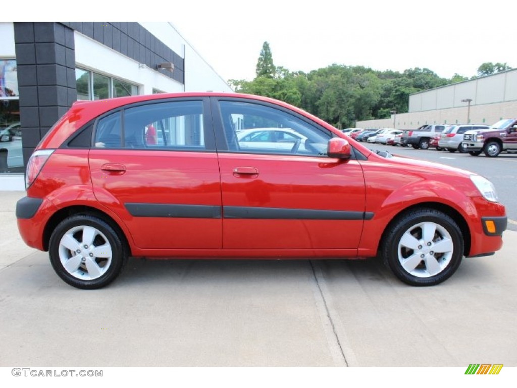 Tropical Red 2007 Kia Rio Rio5 SX Hatchback Exterior Photo #67432242