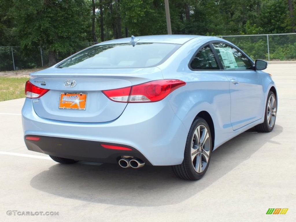 2013 Elantra Coupe SE - Blue Sky Metallic / Gray photo #5