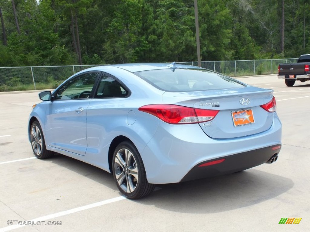 2013 Elantra Coupe SE - Blue Sky Metallic / Gray photo #7