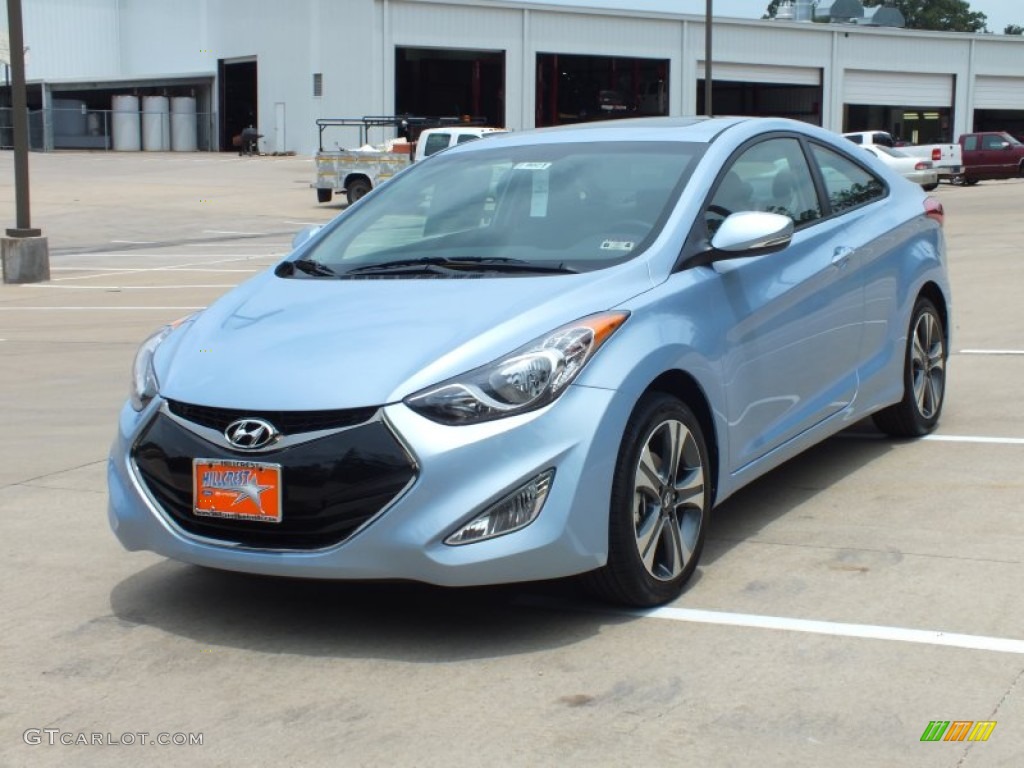 2013 Elantra Coupe SE - Blue Sky Metallic / Gray photo #9