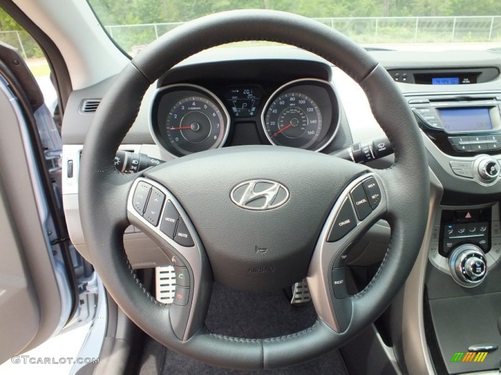 2013 Hyundai Elantra Coupe SE Gray Steering Wheel Photo #67433850