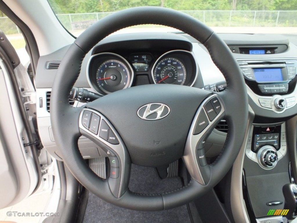 2013 Elantra Limited - Shimmering Air Silver / Gray photo #13