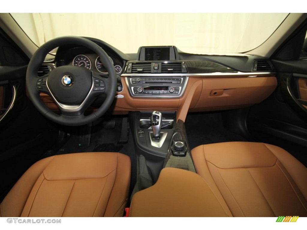 2012 BMW 3 Series 328i Sedan Saddle Brown Dashboard Photo #67435000