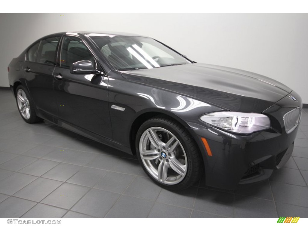 2012 5 Series 550i Sedan - Dark Graphite Metallic II / Black photo #1