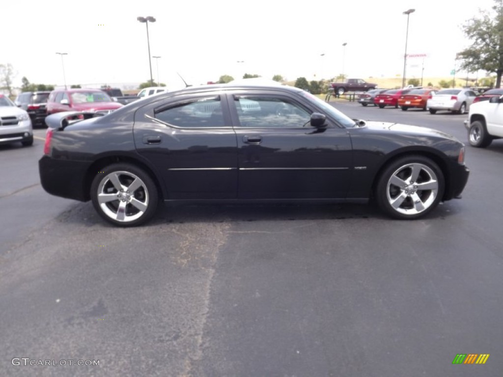 2008 Charger R/T - Brilliant Black Crystal Pearl / Dark Slate Gray photo #4