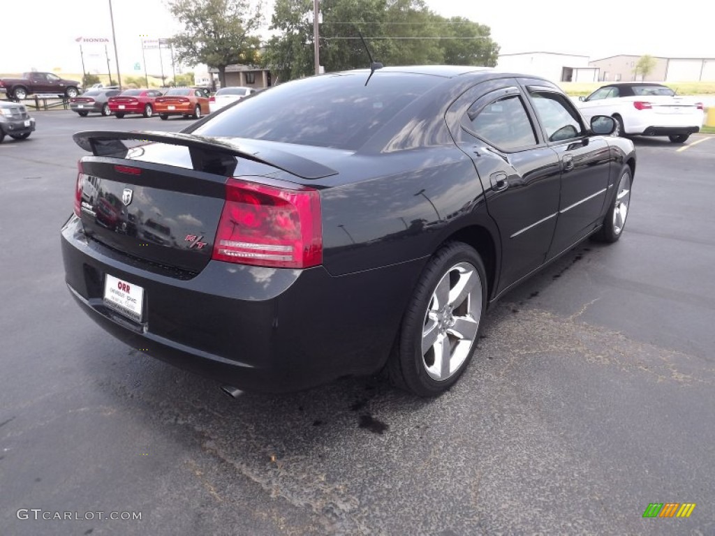 2008 Charger R/T - Brilliant Black Crystal Pearl / Dark Slate Gray photo #5