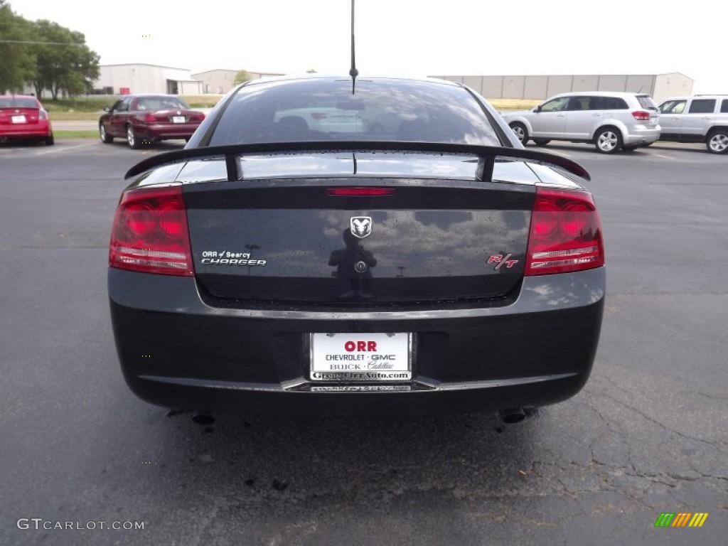 2008 Charger R/T - Brilliant Black Crystal Pearl / Dark Slate Gray photo #6