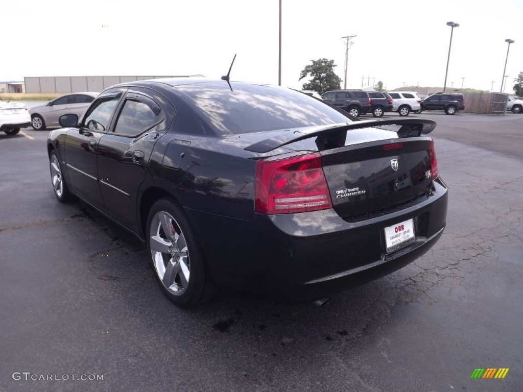 2008 Charger R/T - Brilliant Black Crystal Pearl / Dark Slate Gray photo #7