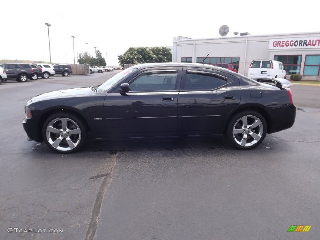 2008 Charger R/T - Brilliant Black Crystal Pearl / Dark Slate Gray photo #8