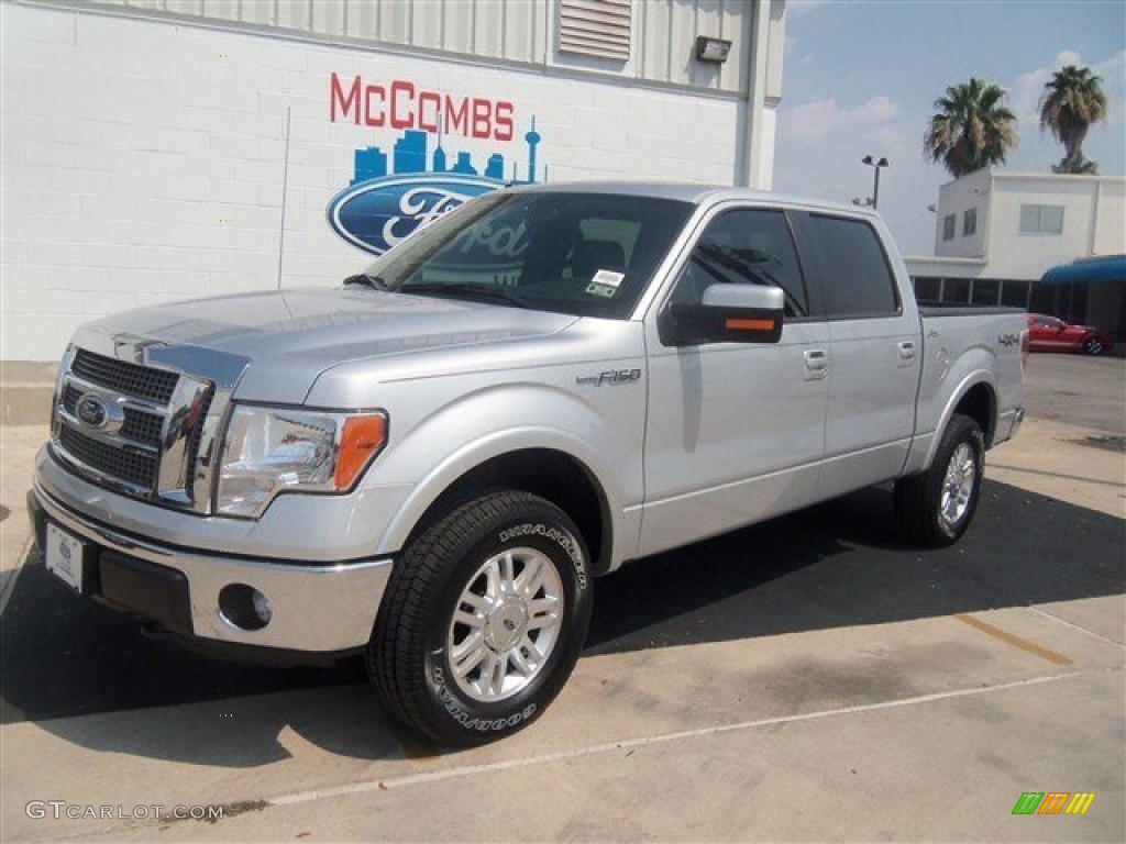 2012 F150 Lariat SuperCrew 4x4 - Ingot Silver Metallic / Black photo #1