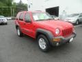 2004 Flame Red Jeep Liberty Sport 4x4  photo #7