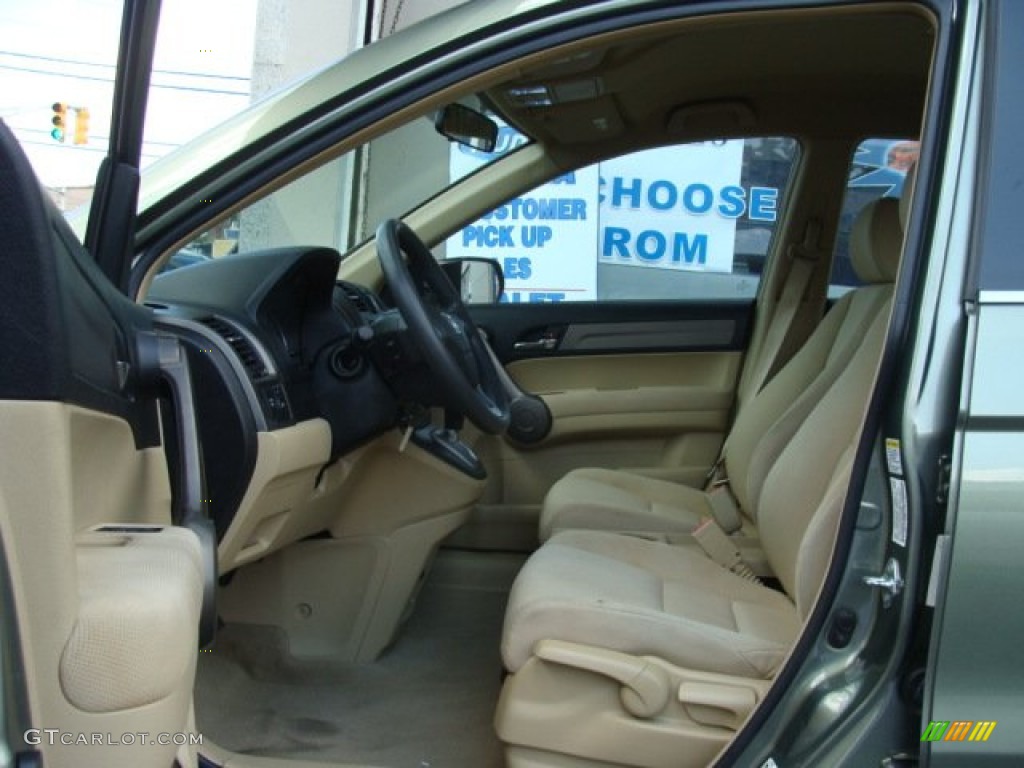 2009 CR-V LX 4WD - Green Tea Metallic / Ivory photo #7