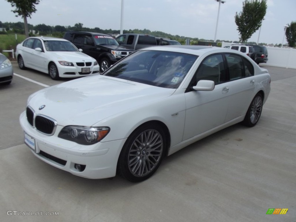 2008 7 Series 750i Sedan - Alpine White / Beige photo #1